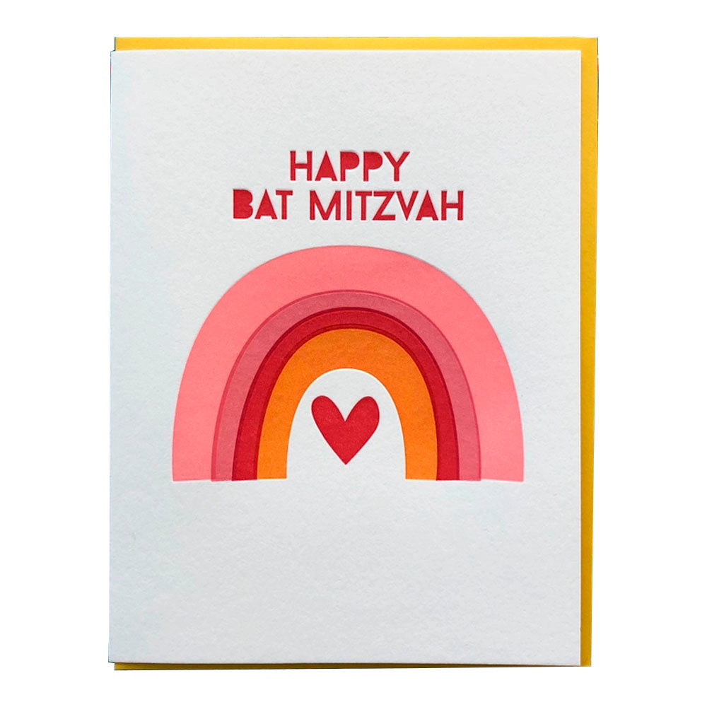 Bat Mitzvah Rainbow Greeting Card