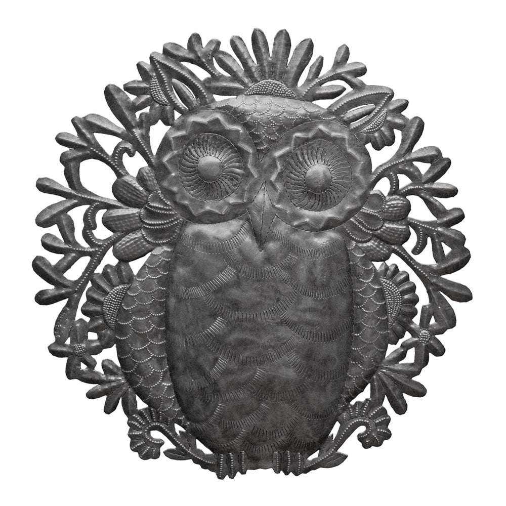 Embossed Owl Wall Plaque
