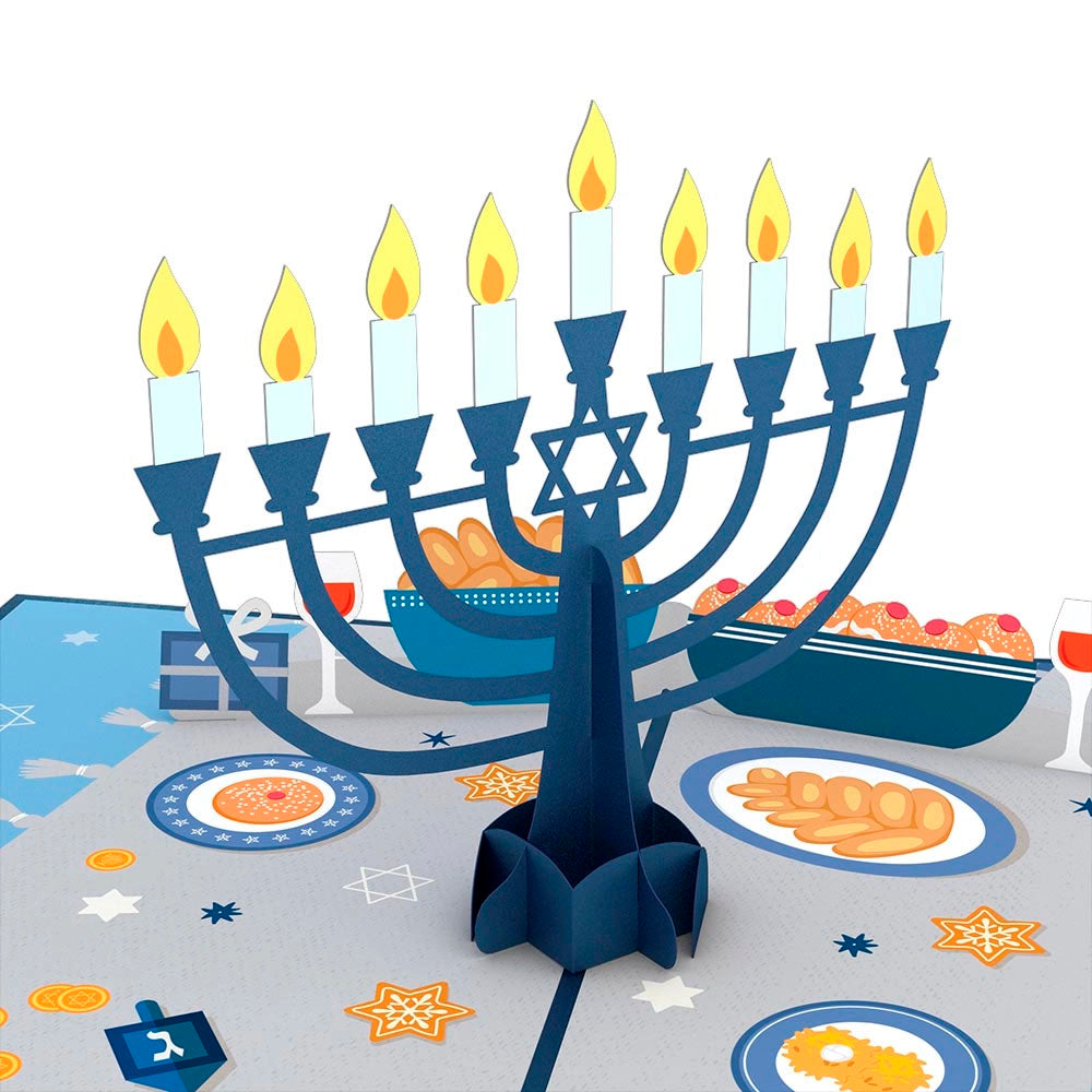 Menorah Lights Pop-Up Card