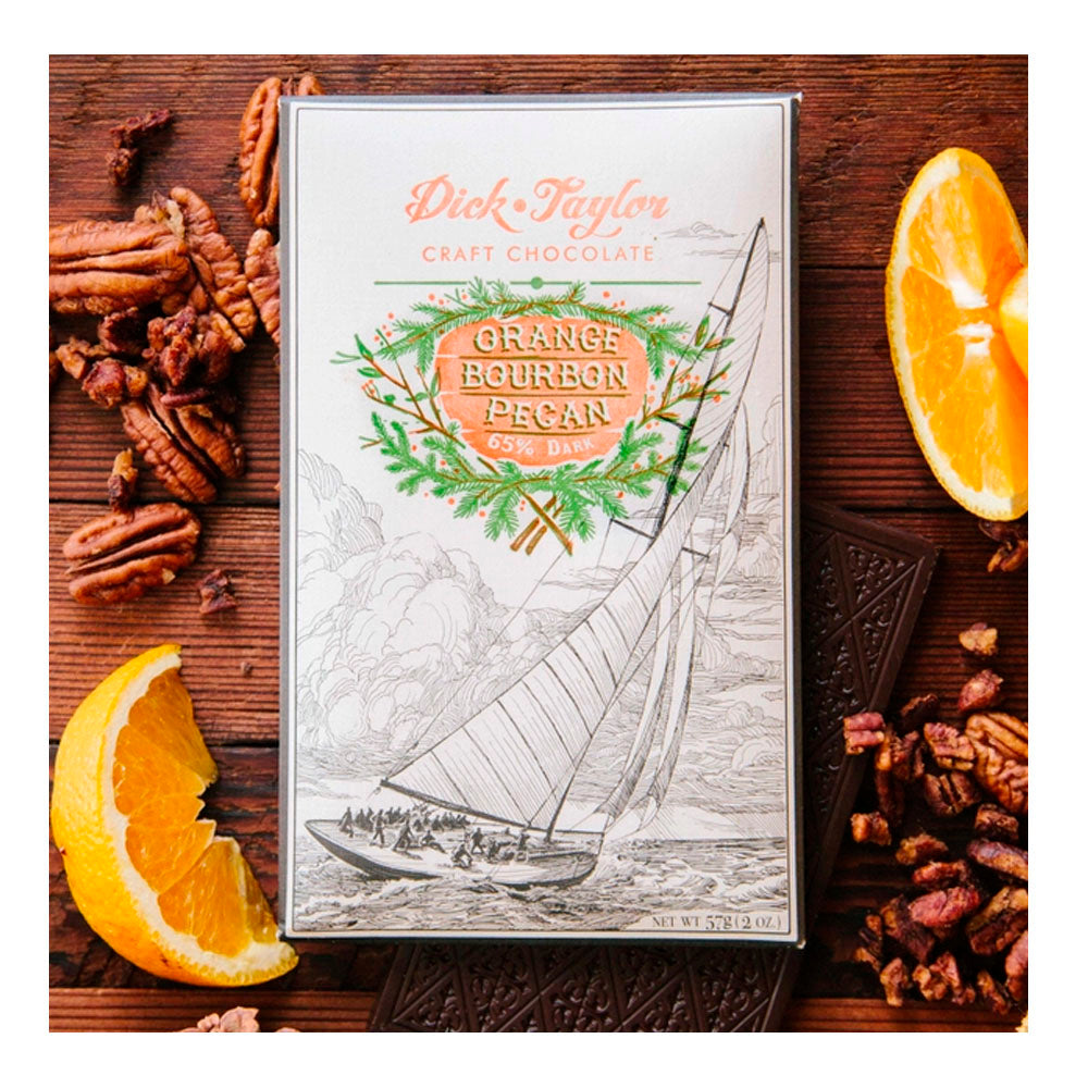 Orange Bourbon Pecan Dark Chocolate