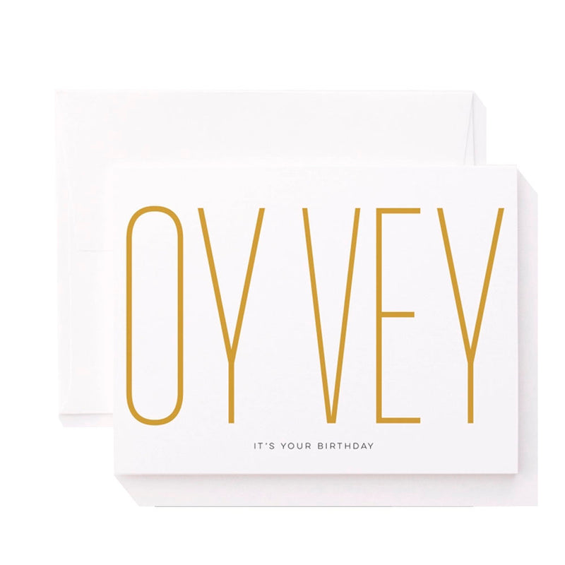 Modern Oy Vey Birthday Greeting Card