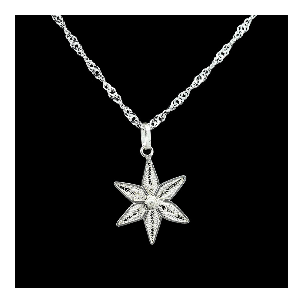 Flora Filigree Star Necklace
