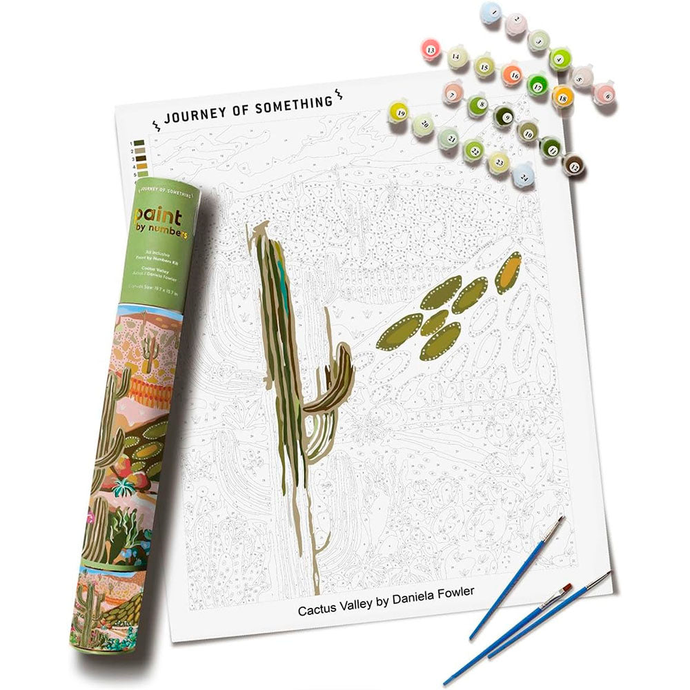 Cactus Valley Paint by Numbers Kit & Canvas