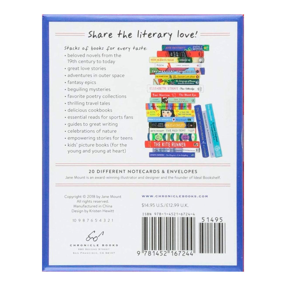 Bibliophile Notes: 20 Different Notecards & Envelopes