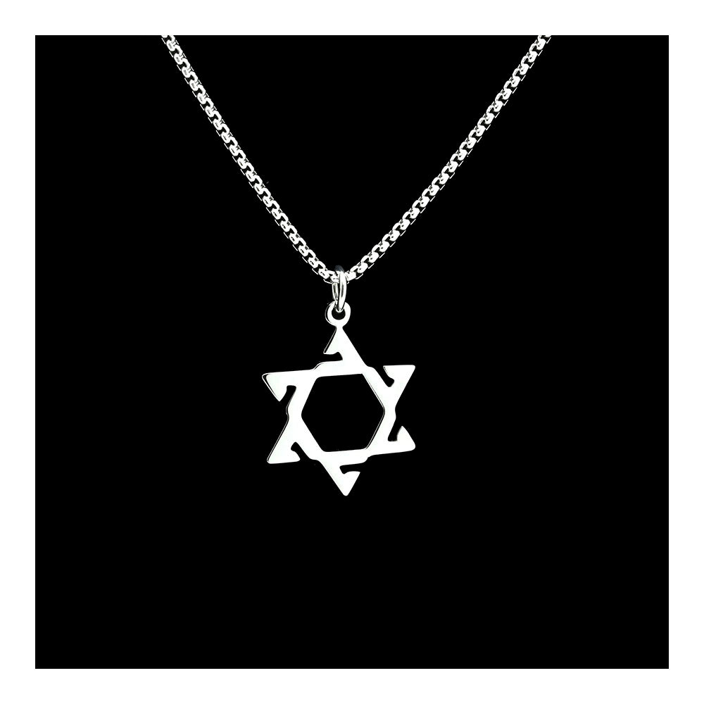 Star of David Stainless Steel Men's Necklace