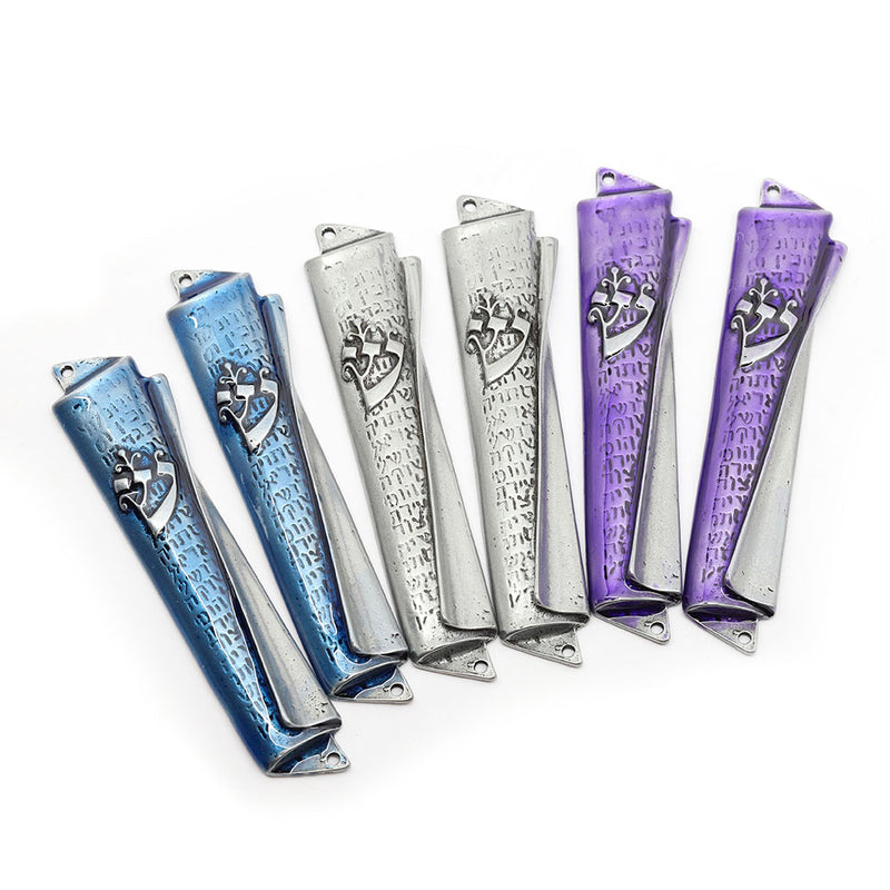 Set of 6 Mezuzah Cases Scroll Style