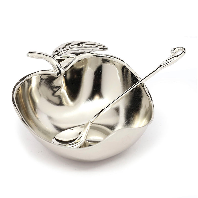Apple Shaped Honey Dish With Spoon