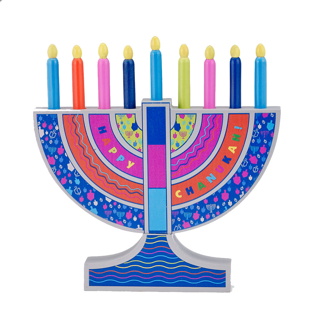 My Mini Wood Menorah & 9 Wood Candles