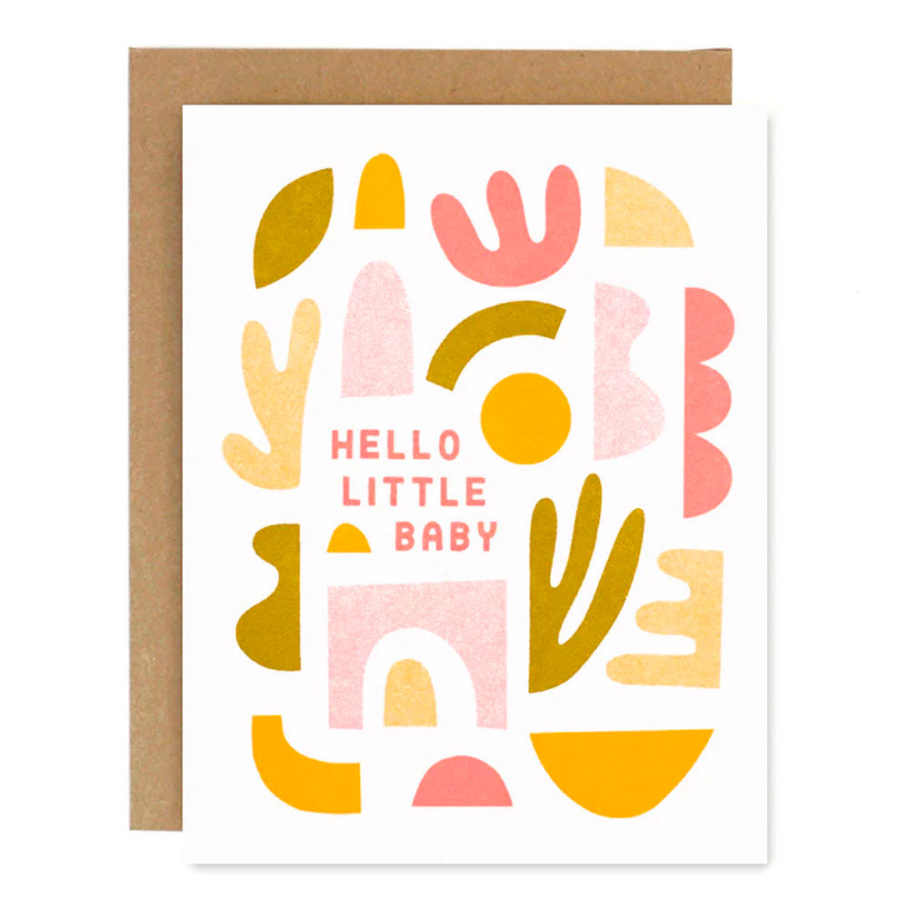 Hello Riso Book Hello Little Baby Riso Printed Greeting Card
