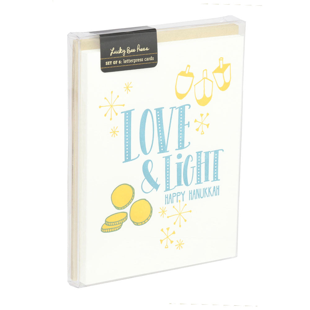 Hannukah Love and Light Box Set of 5 Greeting Cards