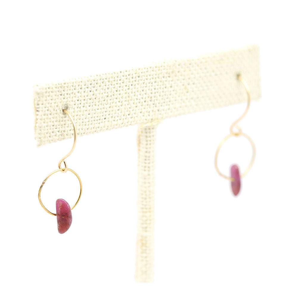 Ruby Birthstone Earrings