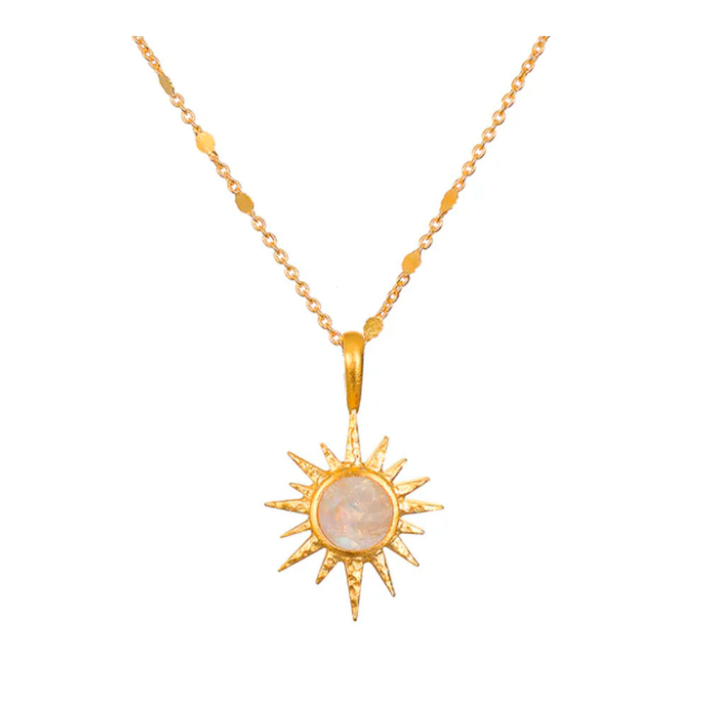 North Star Moonstone Starburst Necklace