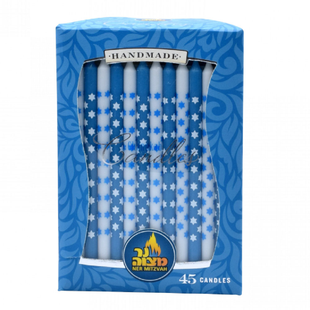 Star of David Hannukah Candles 45 Pack