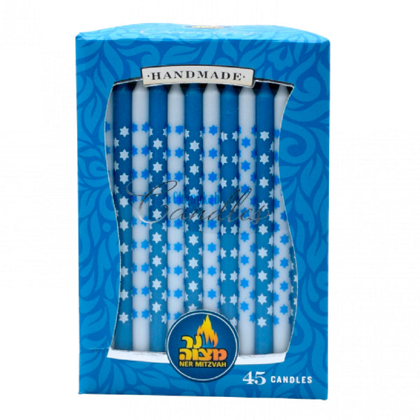 Star of David Hannukah Candles 45 Pack