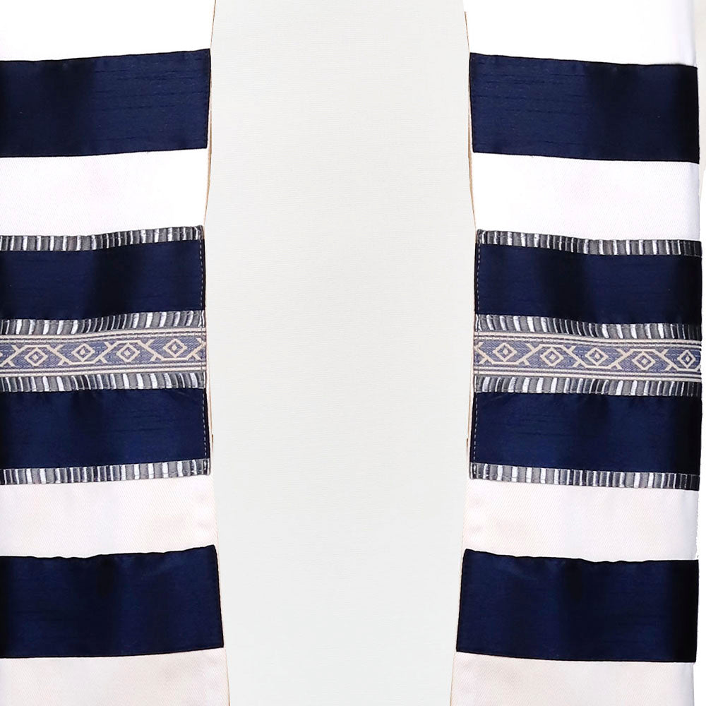 Navy Rhombus Line Tallit Set