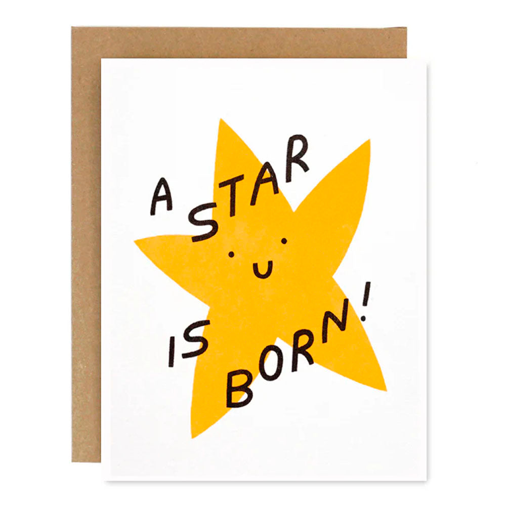 A Star Is Born Riso Printed Greeting Card