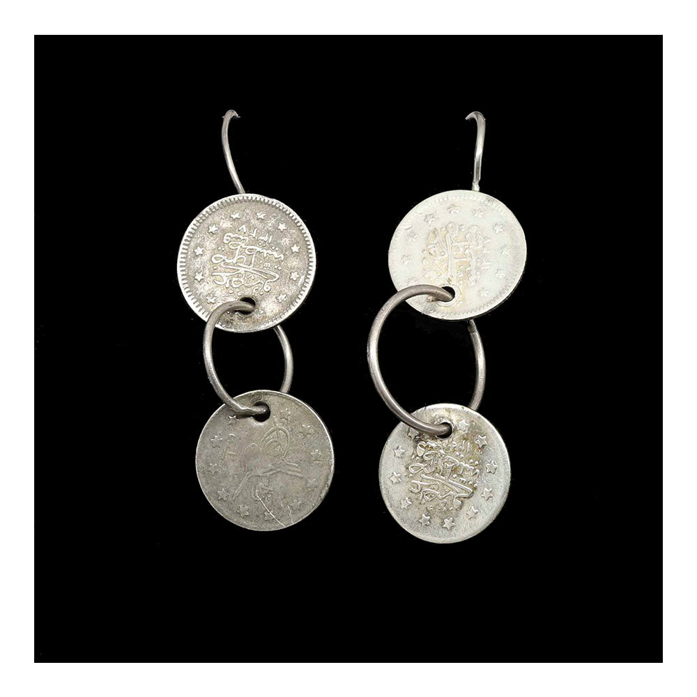 Double Ottoman Coin Earrings