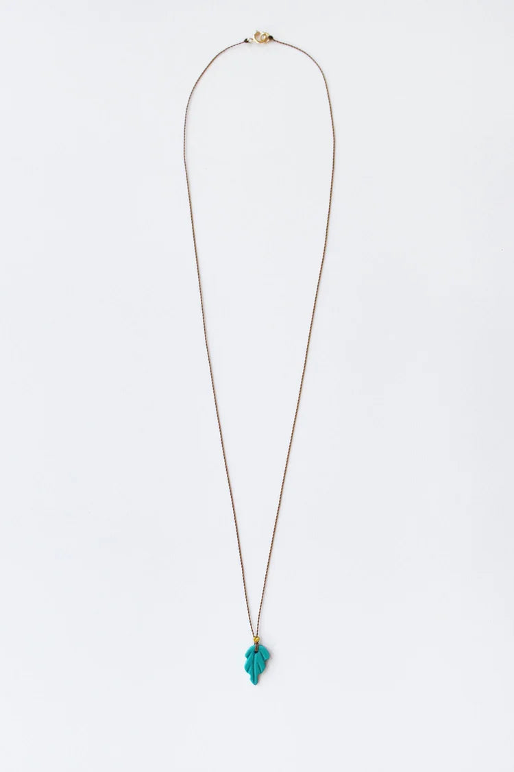 Turquoise Leaf Necklace