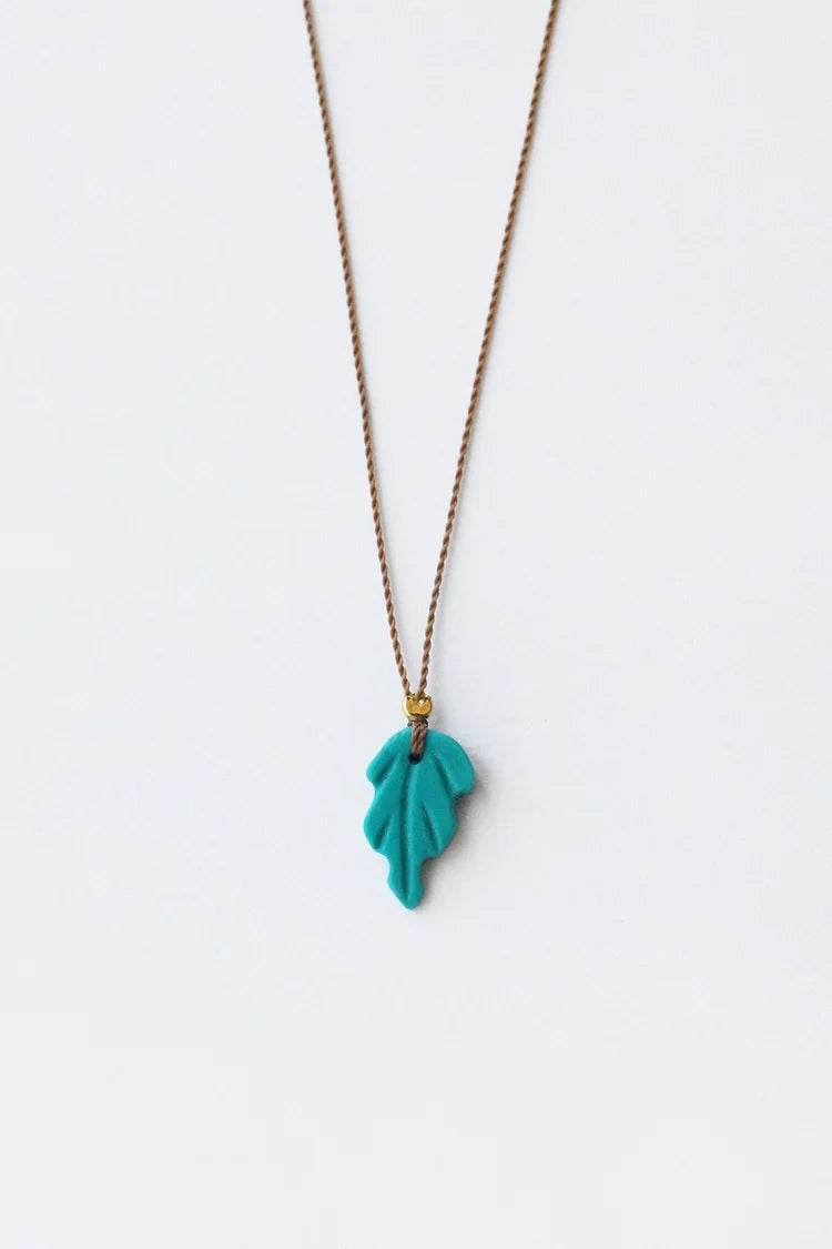 Turquoise Leaf Necklace