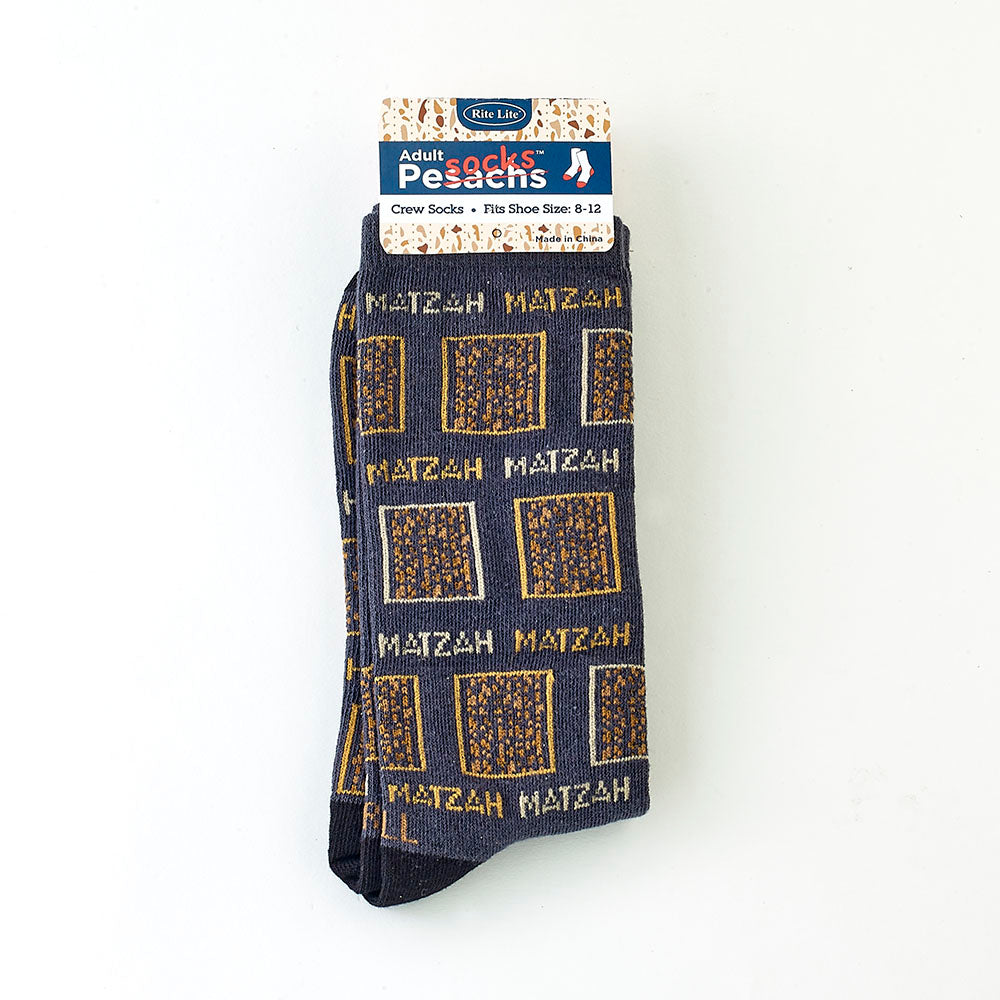 Passover Matzah Design Adult Crew Socks