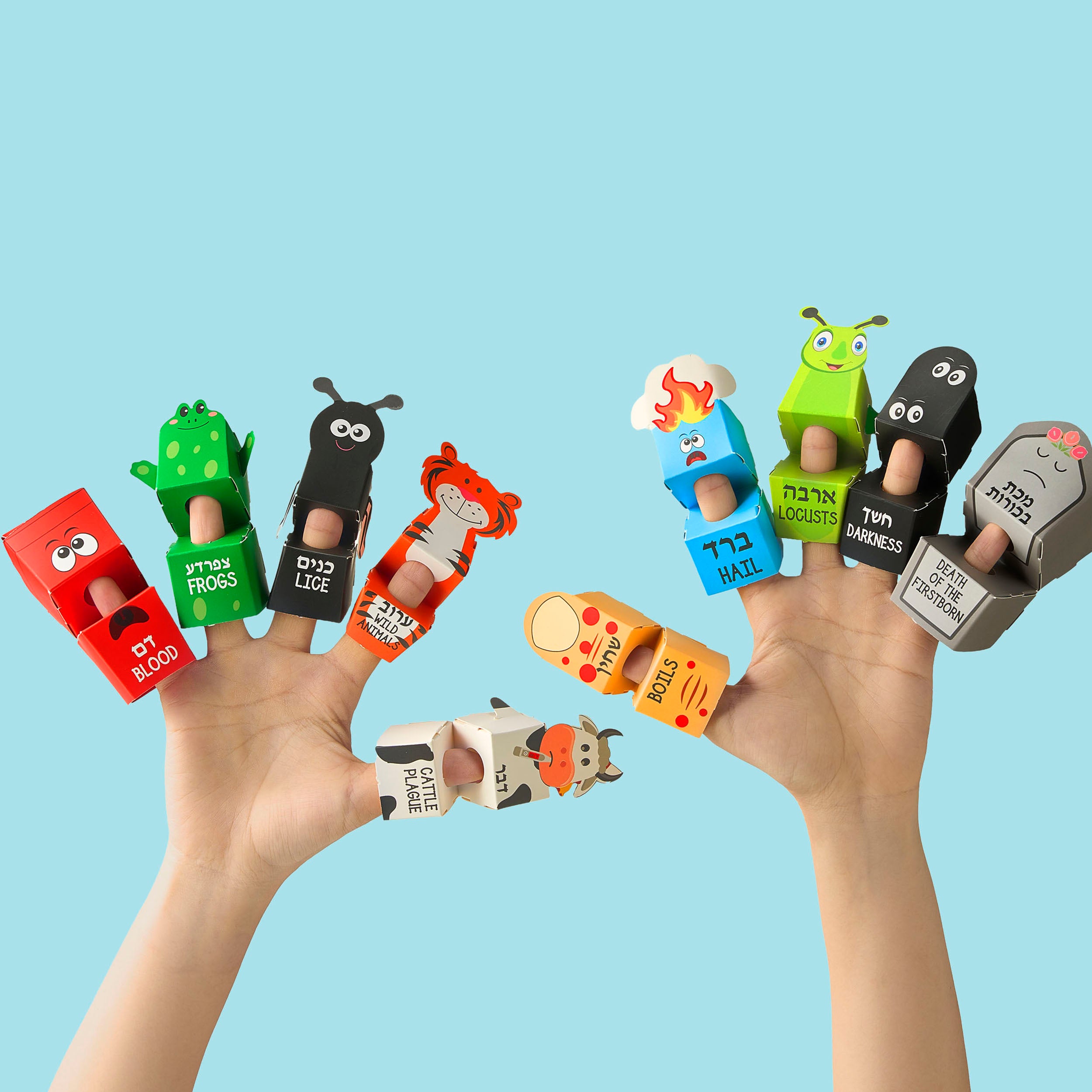 Ten Plagues 3D Finger Puppet Kit