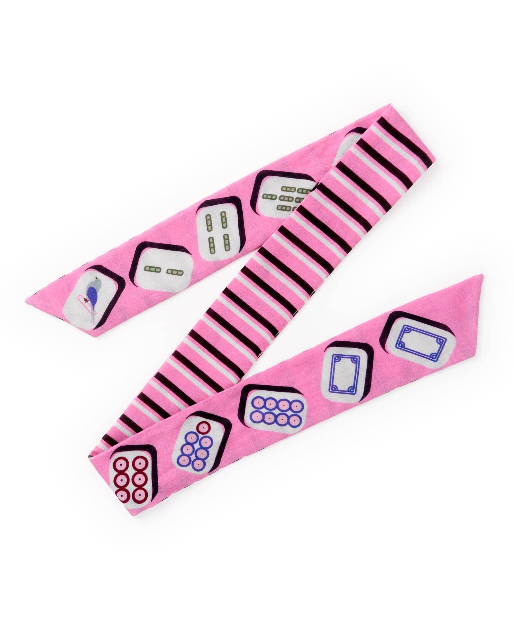 Camile Skinny Scarf Mahjong Print 36x2