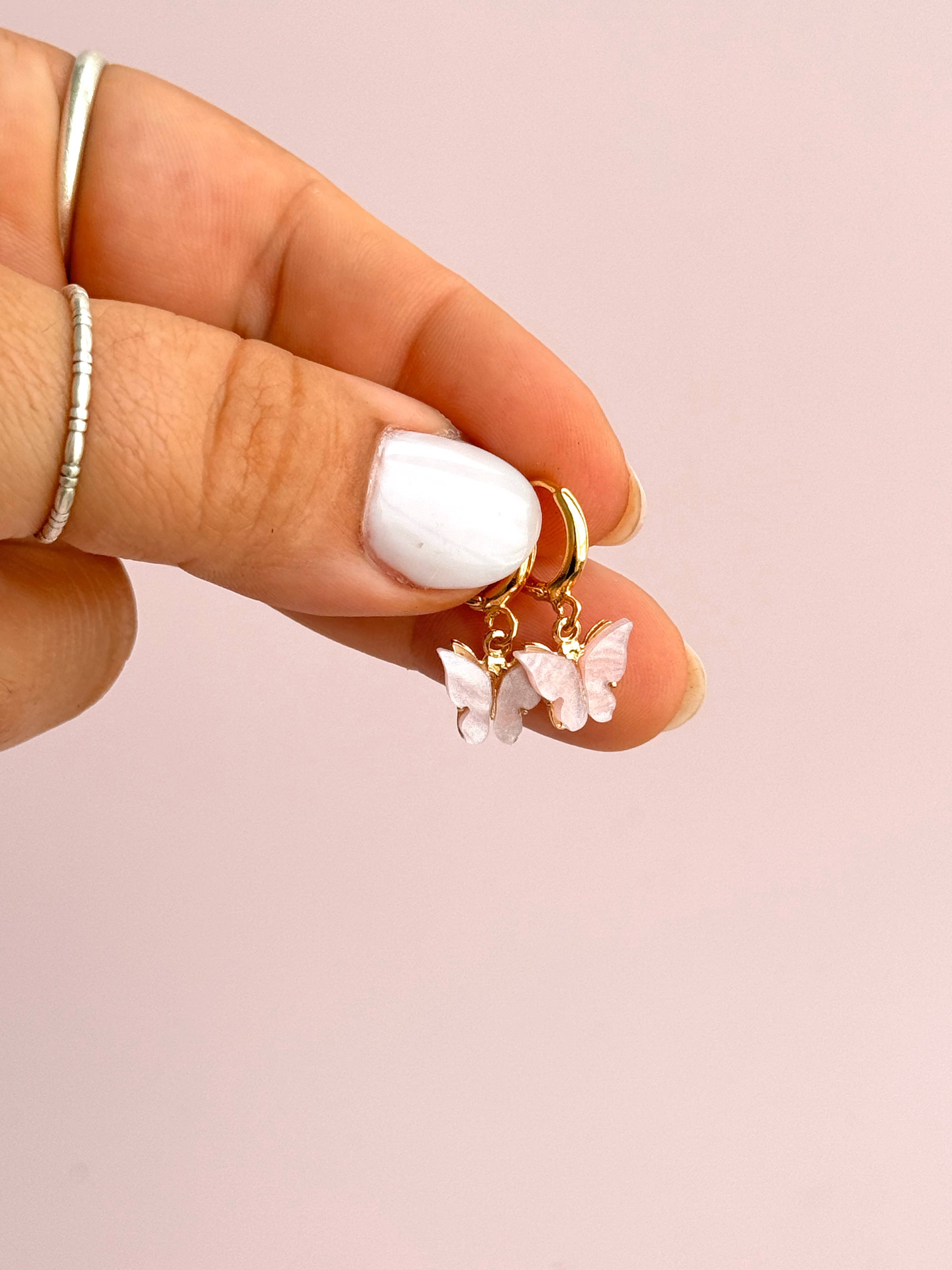 Ethereal Butterfly Huggies Earrings