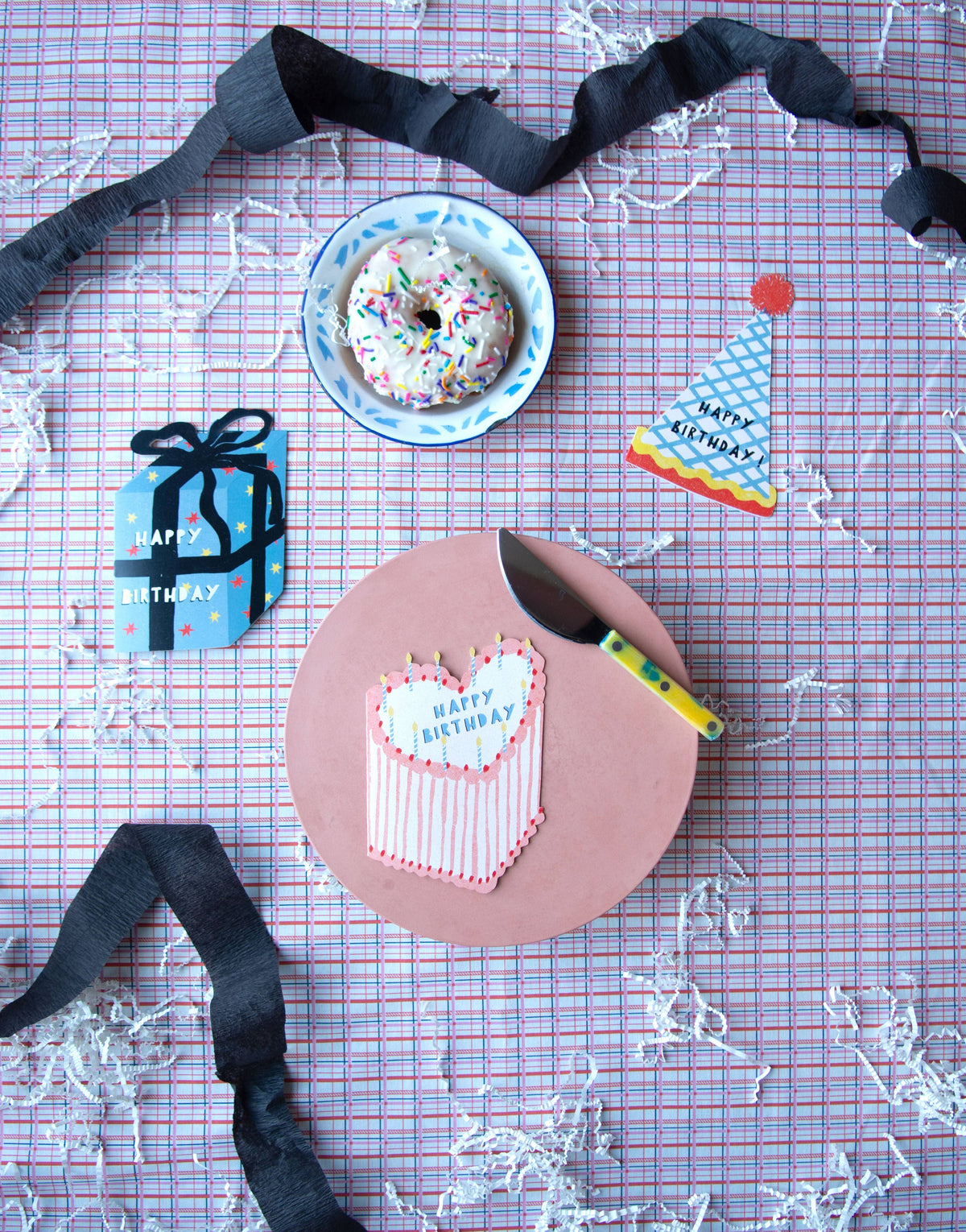 Blue Gift Birthday Collection - Die Cut Card
