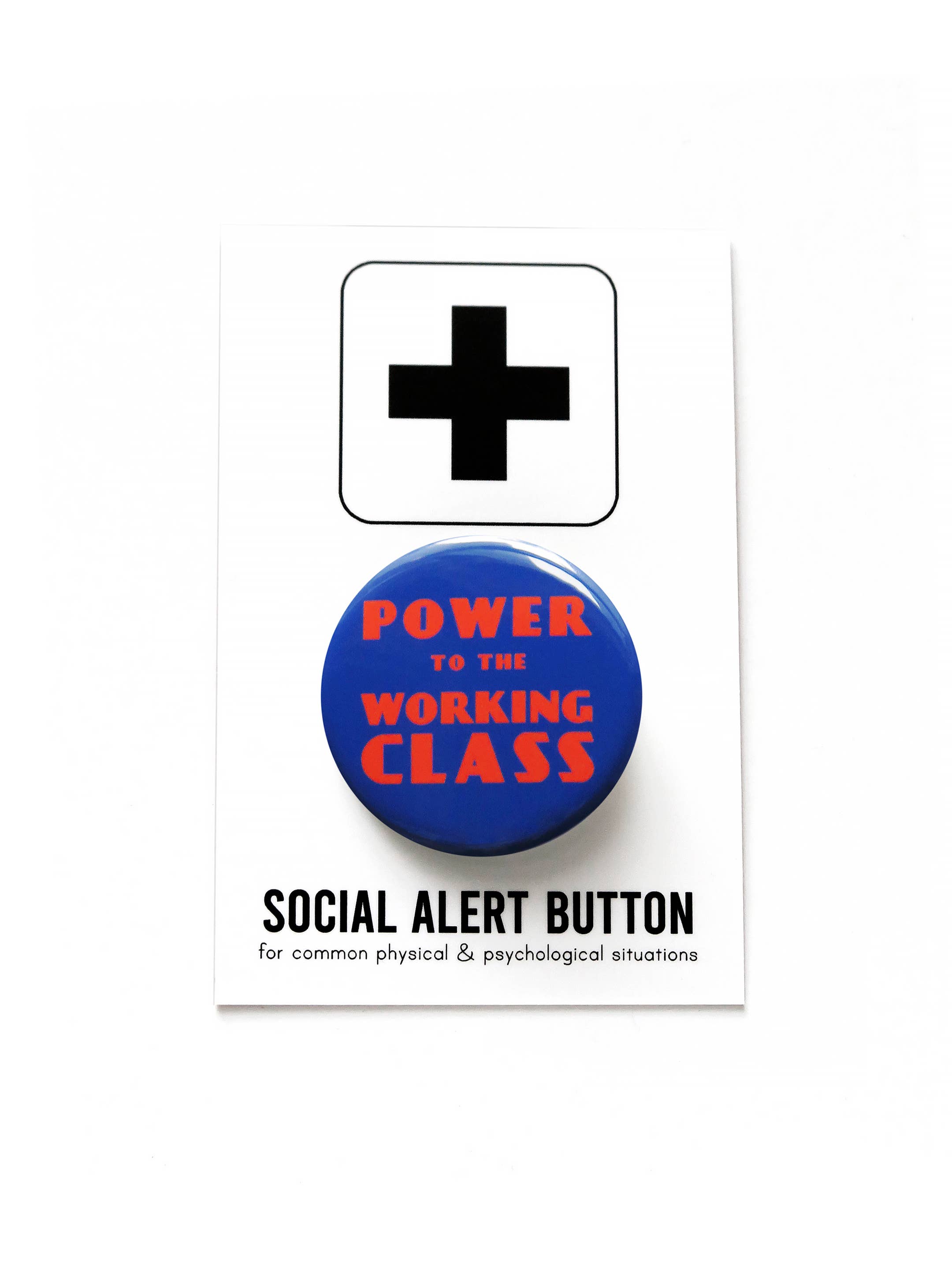 POWER TO THE WORKING CLASS Pinback Button l Protest Badge