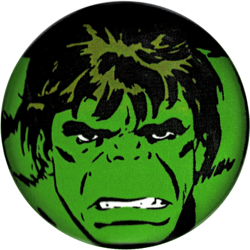 Retro Incredible Hulk Button Pin 1.25"