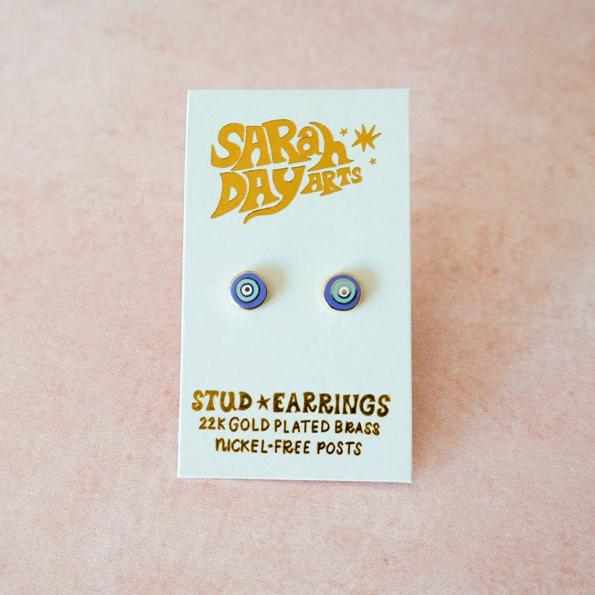 Evil Eye Stud Earrings