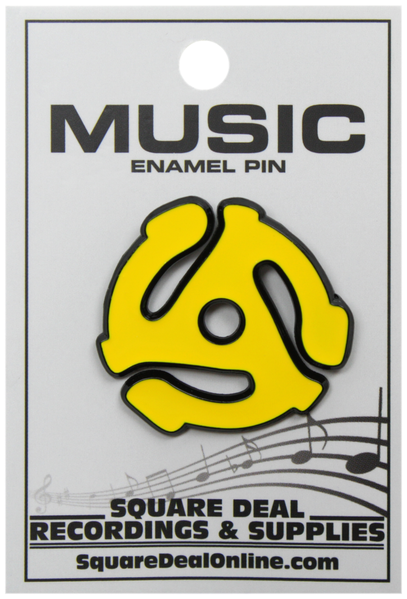 Enamel Pin - 45RPM 7" Vinyl Record Adapter Insert Music DJs