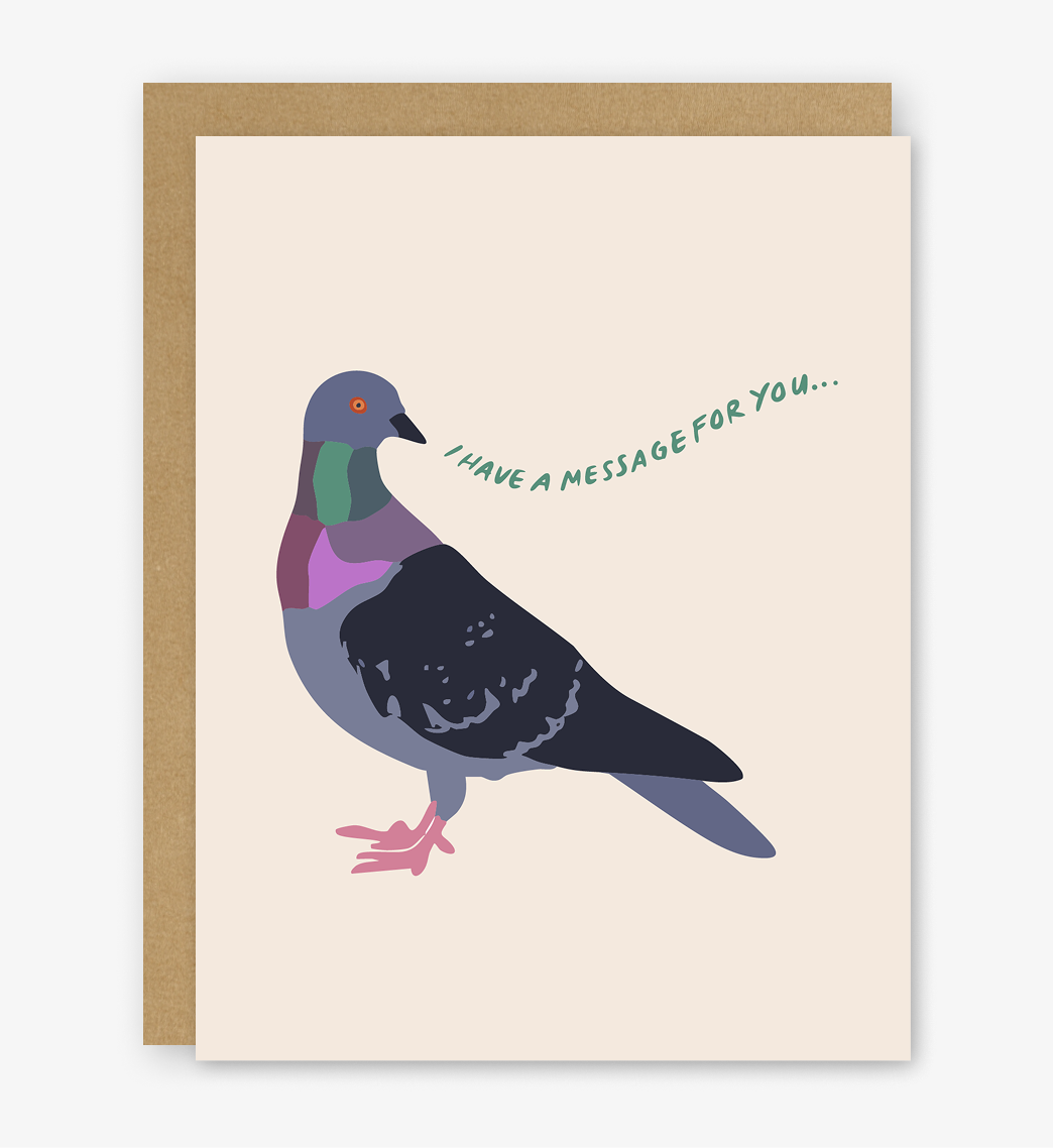 Messenger Pigeon Card | Anytime Greeting Card