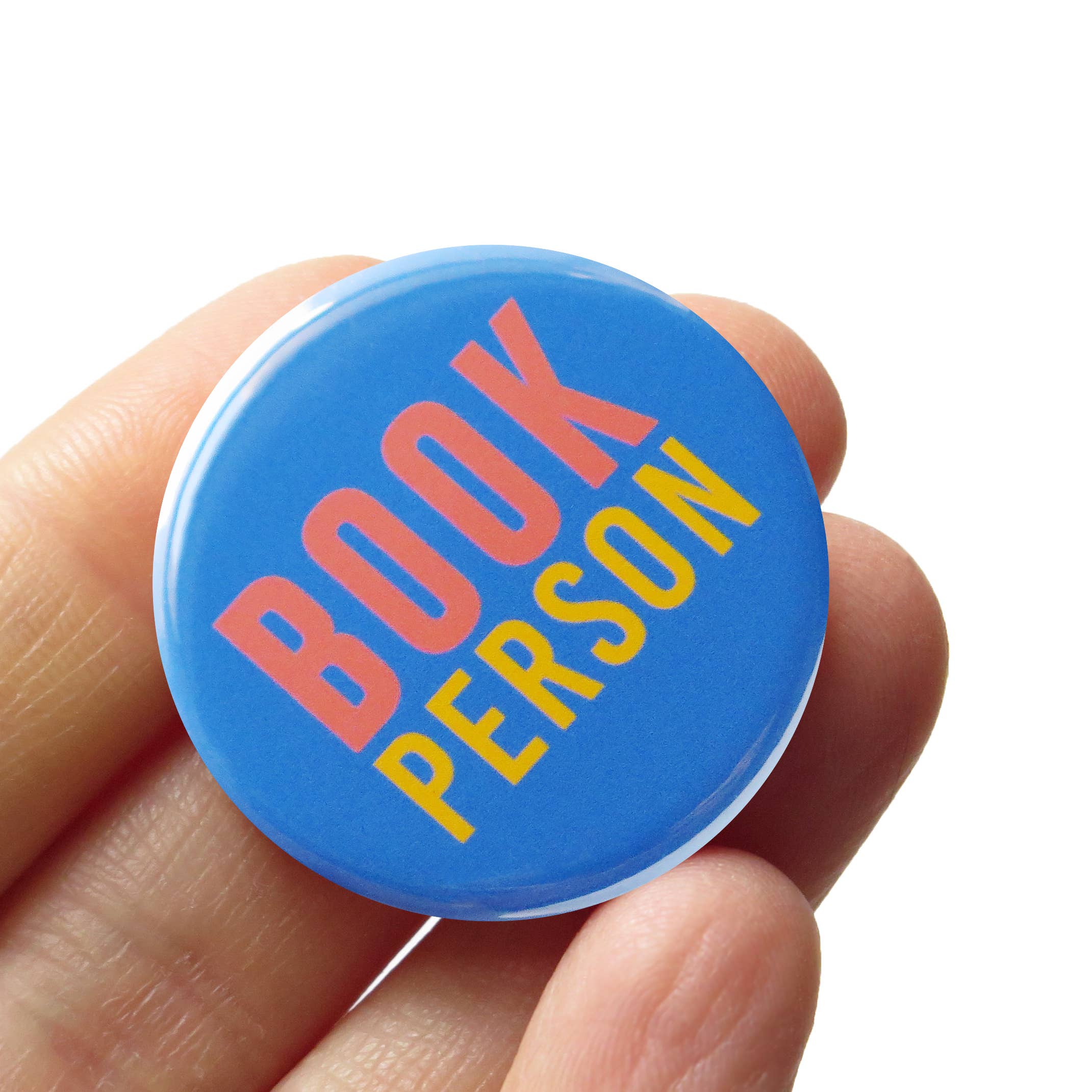 BOOK PERSON Button 1.25" Pinback