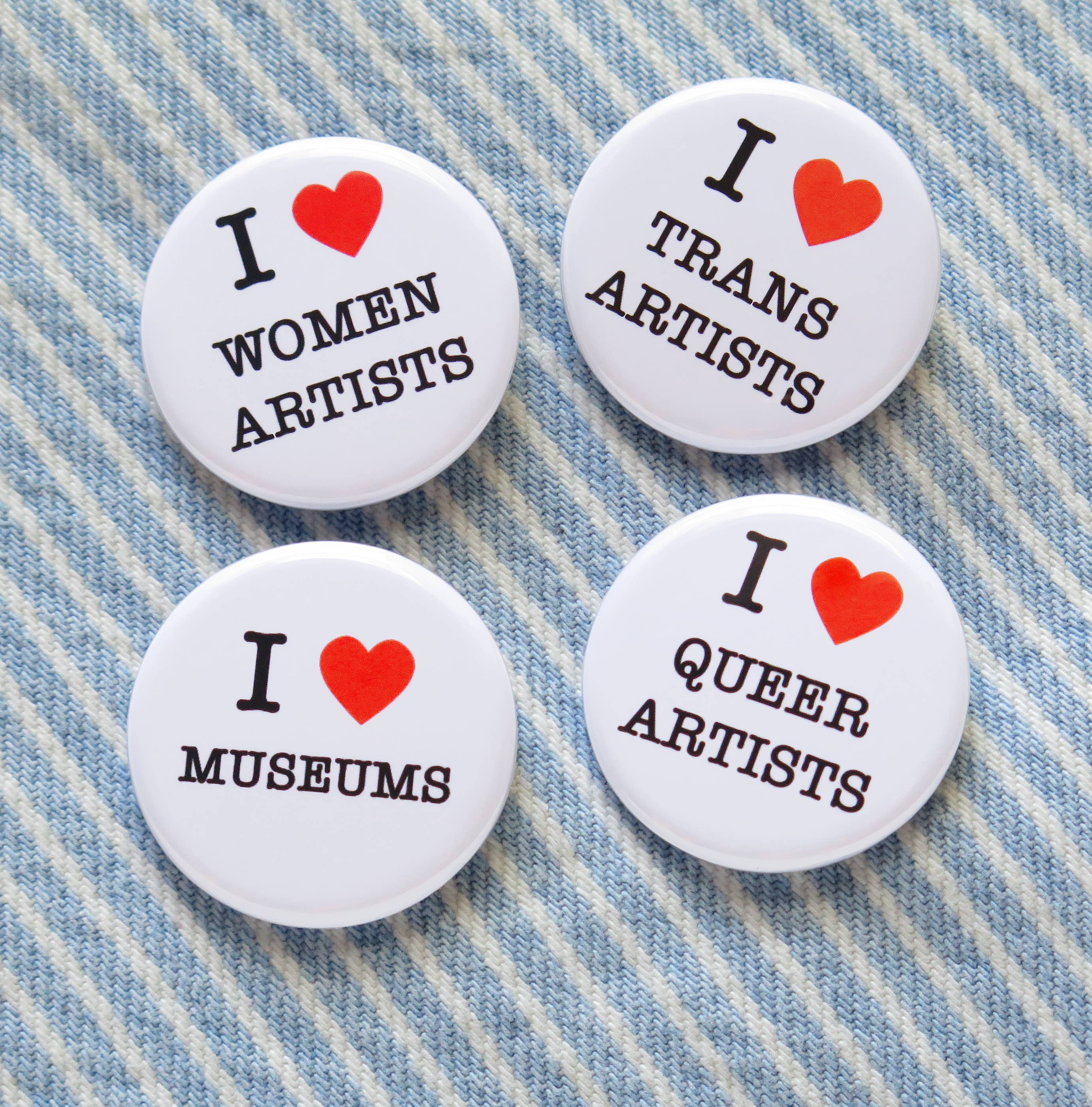 I LOVE MUSEUMS Pinback Button 1.25"