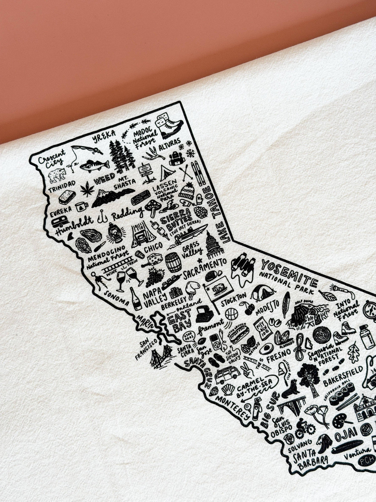State of California Tea Towel