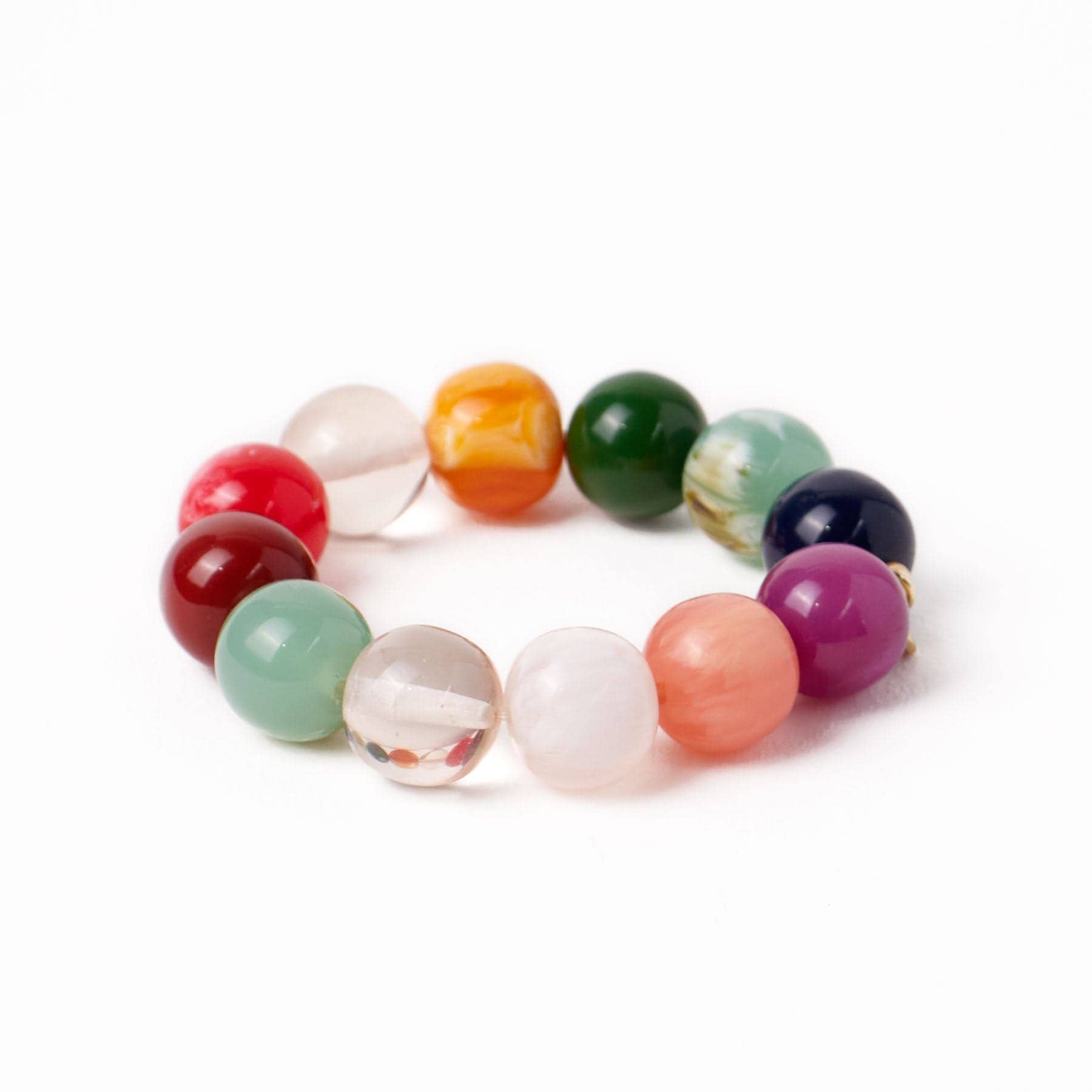 Cece Large Resin Bead Bracelet Multi Color