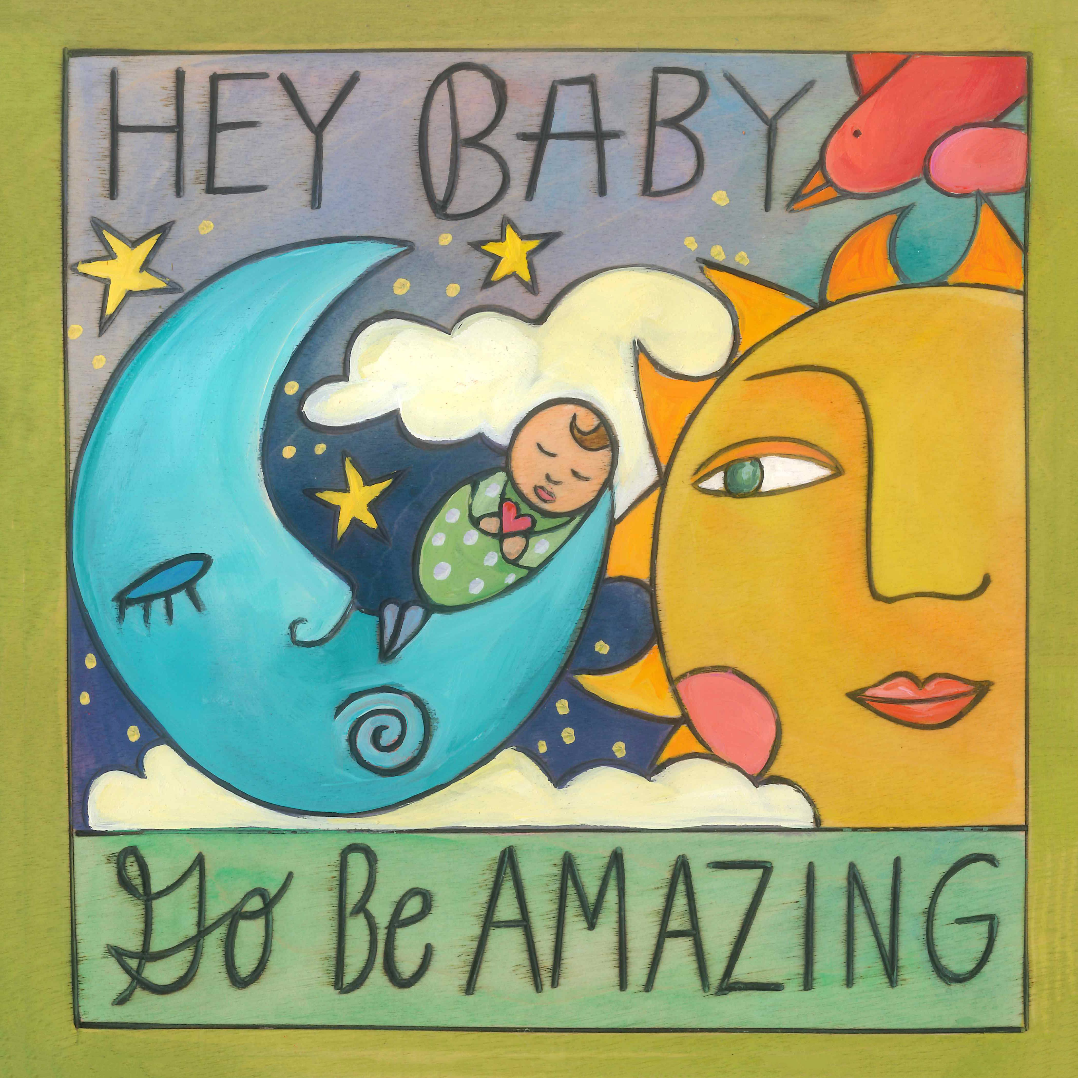 Wall Plaque - 6x6 - Baby | "Welcome to the World"