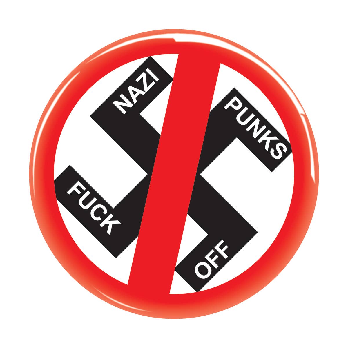 Nazi Punks Fuck Off Dead Kennedy's Button Pin 1.25"
