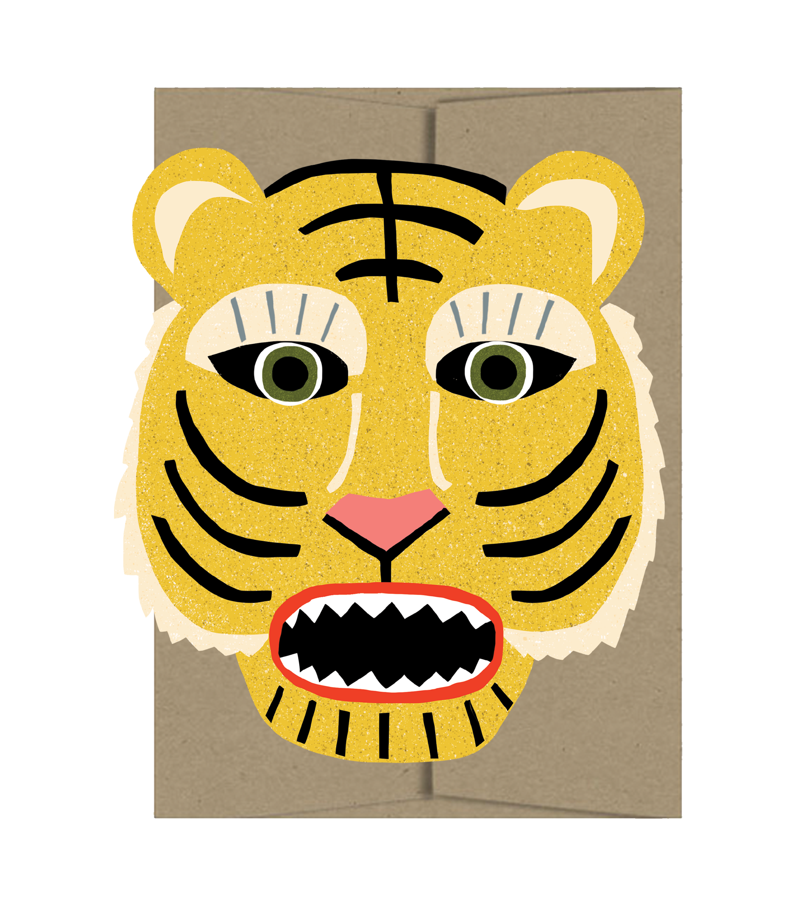 Tiger Die Cut Card - Wild Bunch Collection