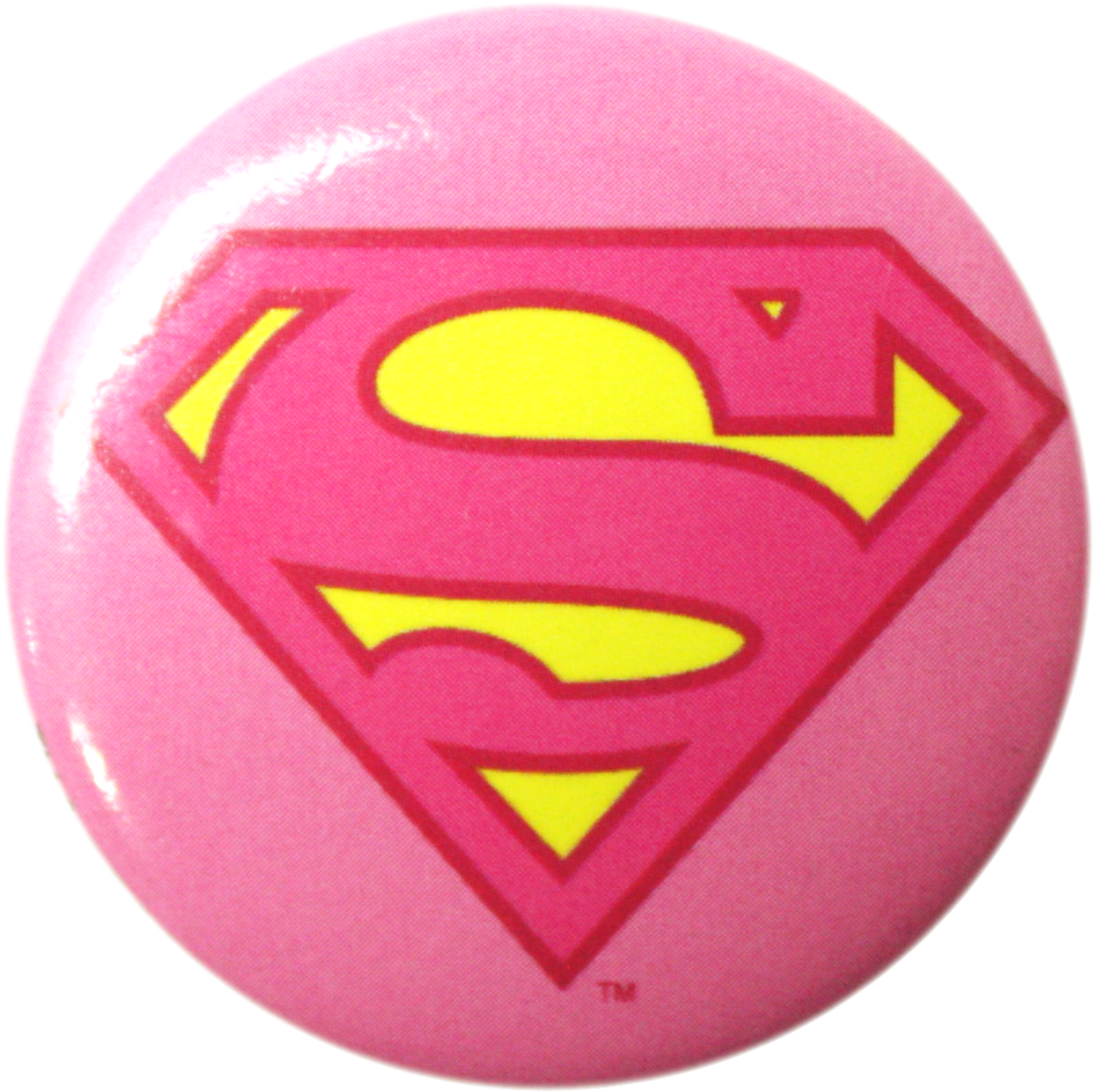 Supergirl Pink Button Pin 1.25"