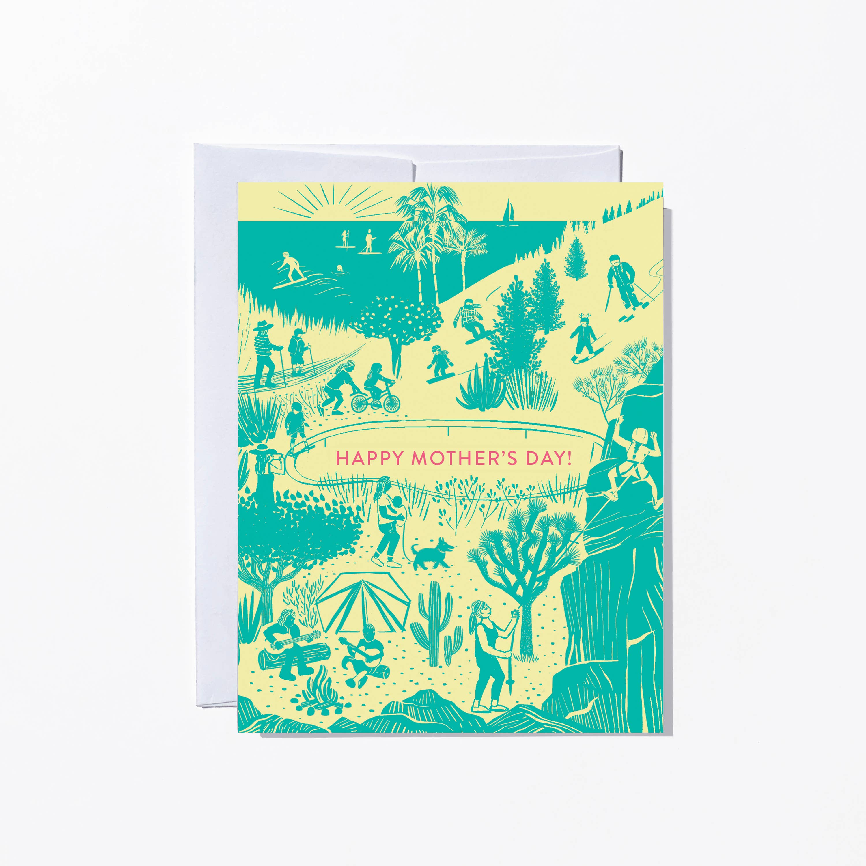 Outdoor Adventure Mom Hiking Camping Mother's Day Card