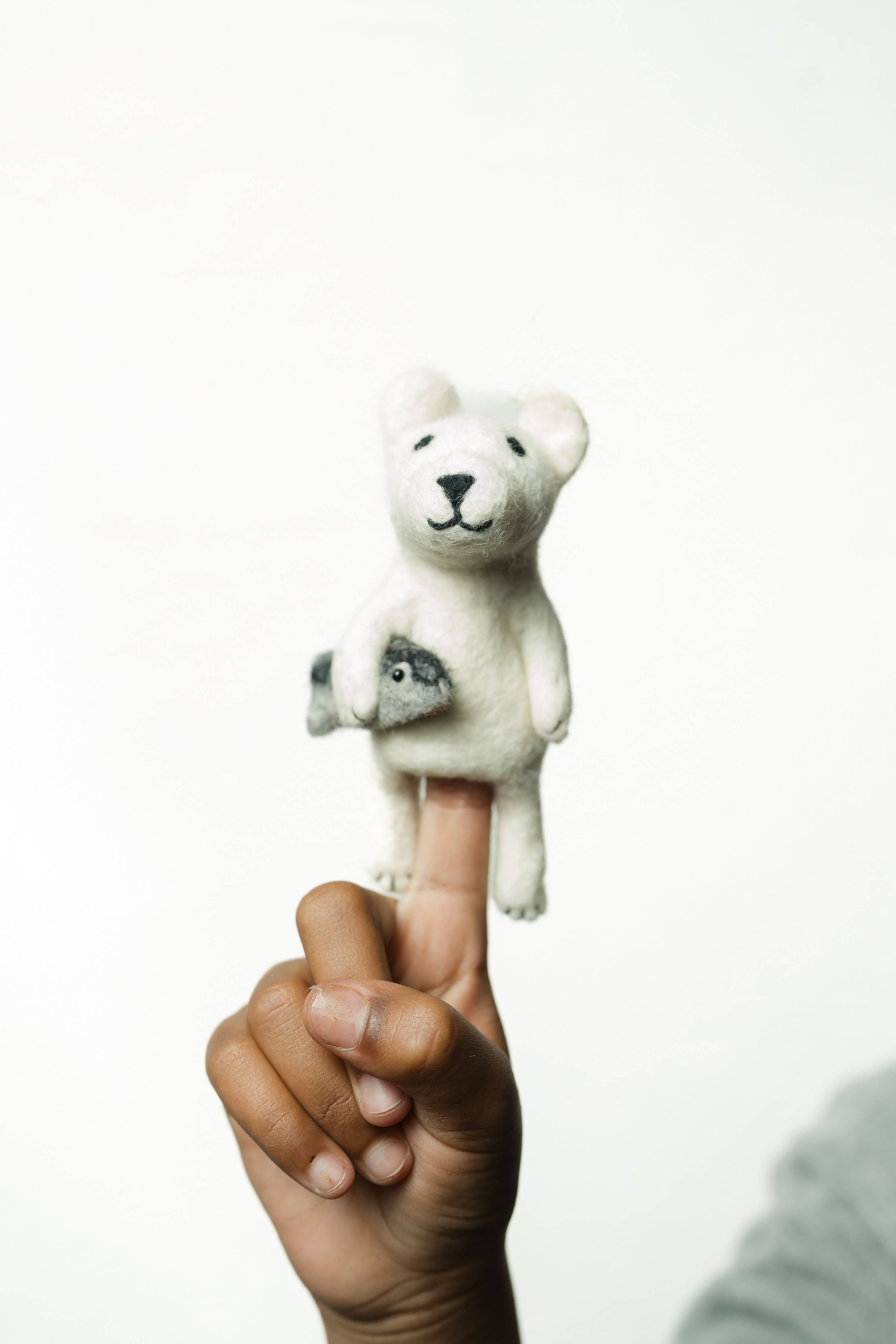 Polar Bear Finger Puppet