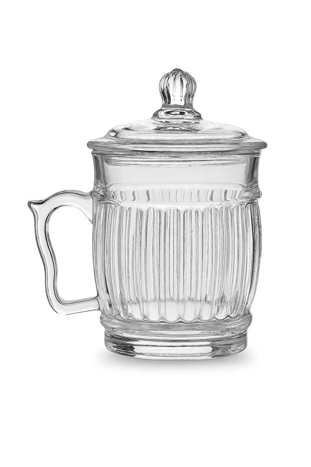 Glass Tea Mug with Lid