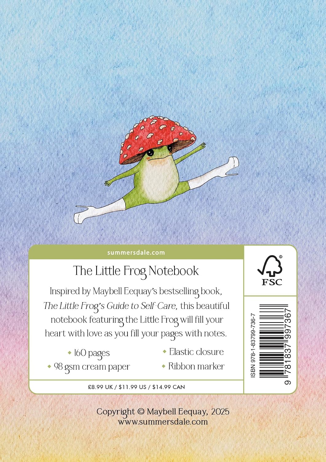 The Little Frog Notebook: A Beautiful 160-Page Lined Notebook