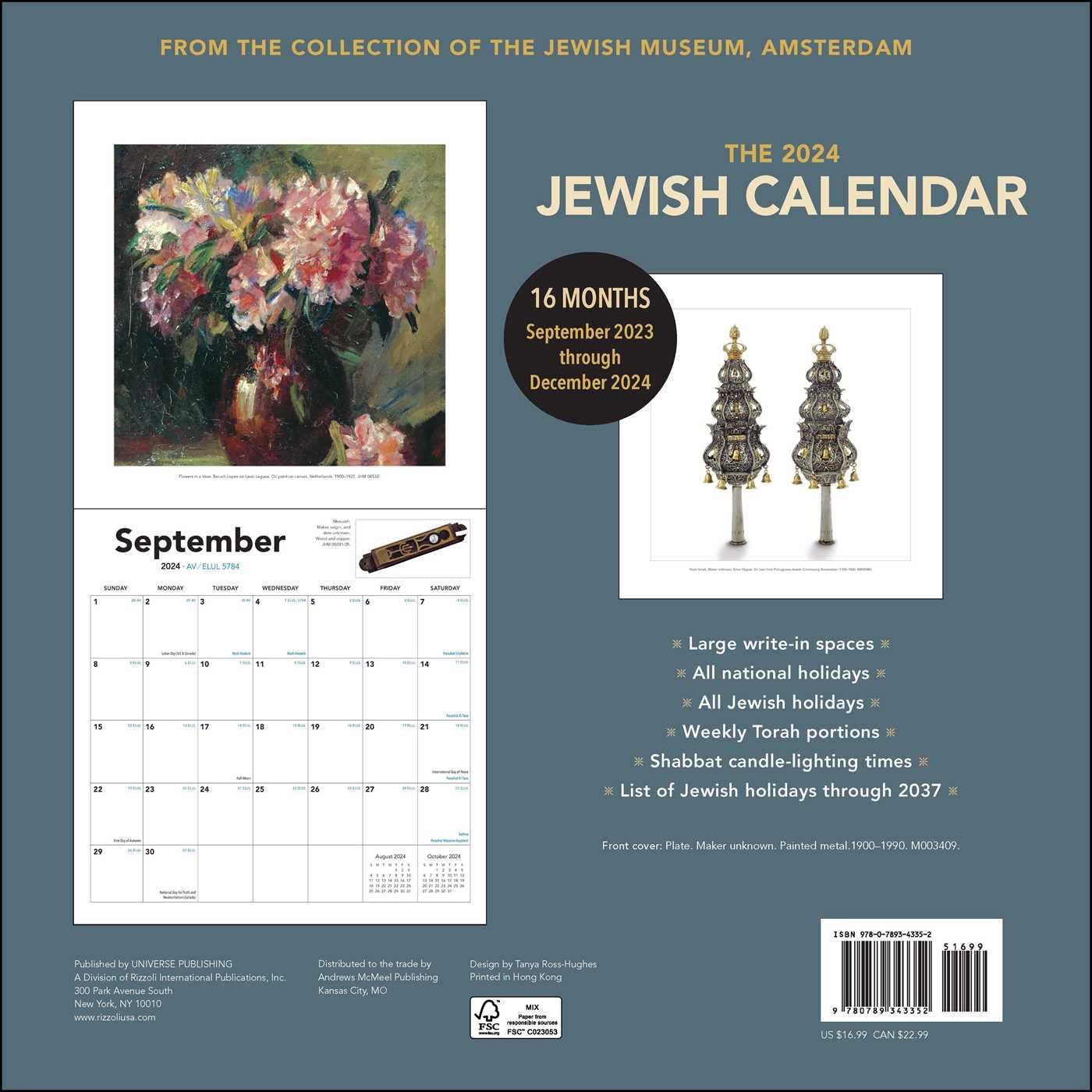 The  2024 (5784) Jewish Calendar