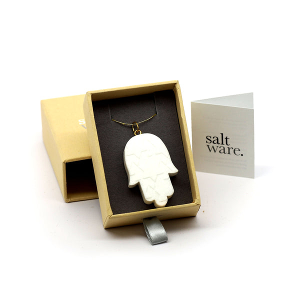 Pendant- Hamsa with Stars of David