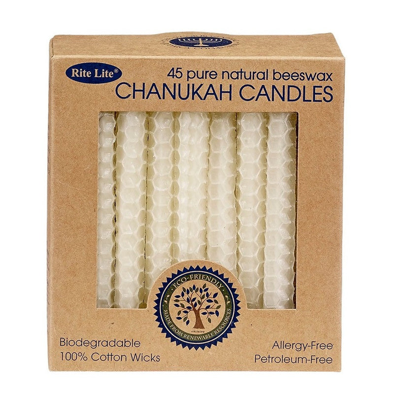 Hand-Rolled Natural Beeswax Hanukkah Candles