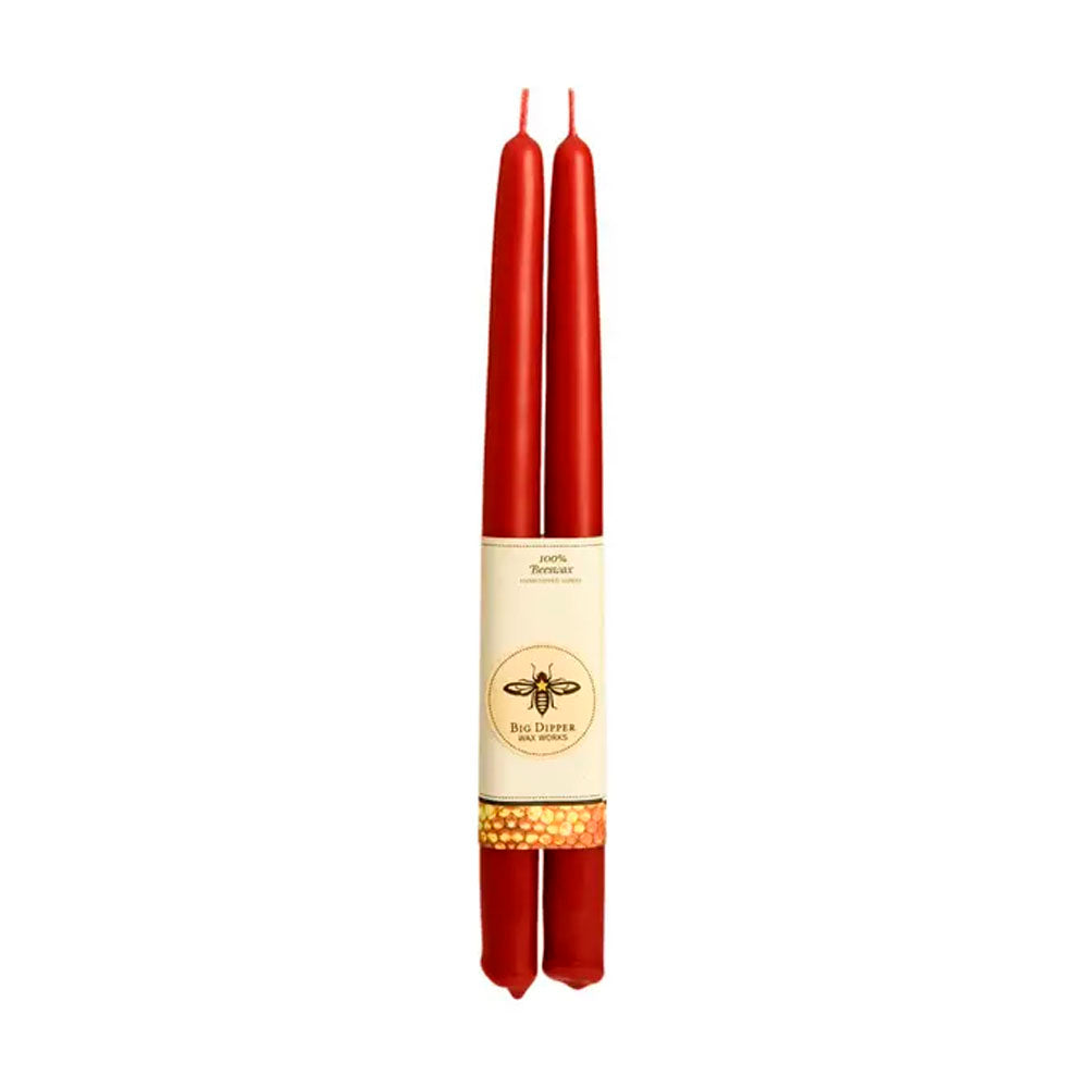 100% Pure Beeswax 12" Red Candle
