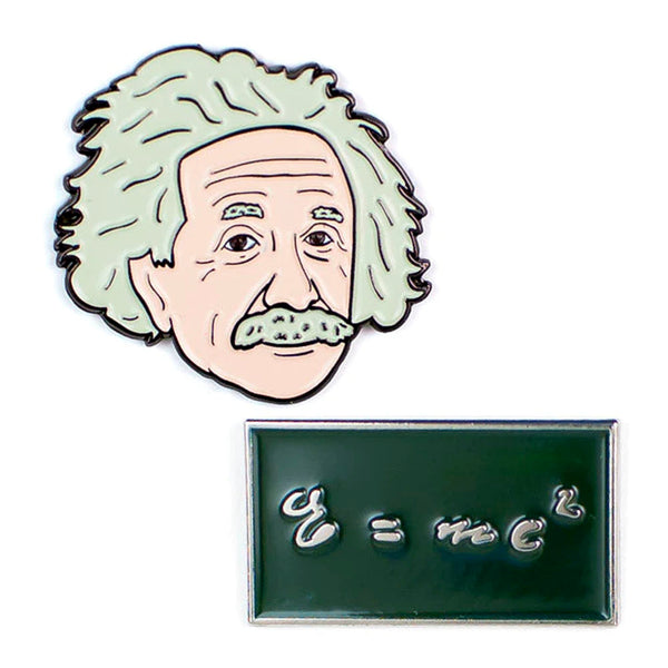 Einstein & E=mc2 Enamel Pin Set
